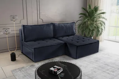 Produktbild von Kaiser Möbel Bohoo Mini modernes Ecksofa mit Schlaffunktion Graphit Rechts
