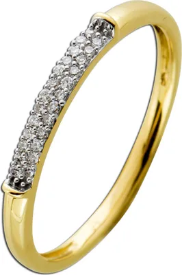Produktbild von Diamantring Gelbgold 585 14 Karat Diamanten 0.08ct   19