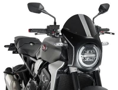 Immagine prodotto di Cupolino PUIG semicarenato nero omologato ABE per Honda