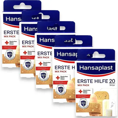 Produktbild von 5x Hansaplast Erste Hilfe Mix Pack 5x 20 Stück