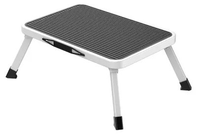 Zdjęcie produktu dla Stołek składany - Stal - Biały - 46 x 32 x 17 cm - Obciążenie do 150 kg