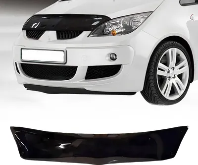 Image de Deflecteurs d'air capot de voiture pour Mitsubishi Colt 2004-2008 Acrylique Noir
