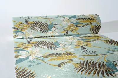 Produktbild von Airlaid Tischläufer Hennes in Blaugrau, 40 cm x 24 m , 1 Stück - Mank - Herbst Sträucher Gräser Floral