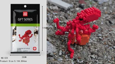 Produktbild von Oktopus Figur Bausteine Modell LNO Micro-Bricks