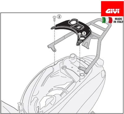 Immagine prodotto di Portapacchi Monolock GIVI SR5608 nero senza piastra