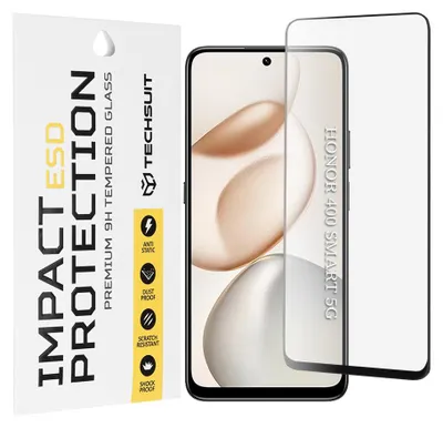 Obrázek produktu pro Techsuit – ESD ochranné sklo pro Honor 400 Smart 5G / 400 Smart 4G / 200 Smart / 90 Smart / X7d 4G / X7b 4G / X7b 5G / X7c – černé