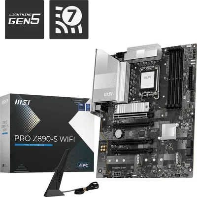 Zdjęcie produktu dla MSI PRO Z890-S WIFI, Intel, LGA 1851 (Socket V1), Intel Core Ultra (Series 2), LGA 1851, 256 GB, DDR5-SDRAM