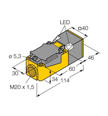 Immagine prodotto di Turck 15046 - NI20-CP40-VP4X2/S100, Sensore induttivo