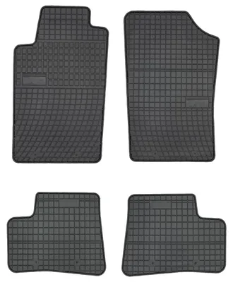 Produktbild von Gummi-Fußmatten für Peugeot 206 1998-2010 (Schrägheck/Kombi/Cabrio) – 4-tlg, Schwarz, passgenau – Wielganizator SolidPRO