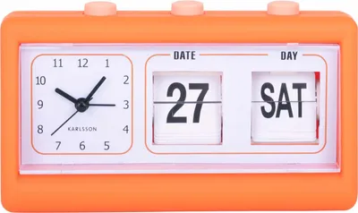 Produktbild von Karlsson - Wecker Data Flip - Orange - 19x6.4x11.5cm