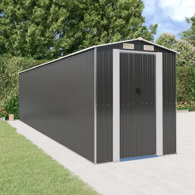 Immagine prodotto di VidaXL Casetta da giardino 192x772x223 cm in acciaio zincato color antracite