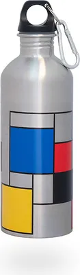 Obrázok produktu pre Nerezová fľaša na čaj Könitz Mondrian 600 ml. Vonkajšia fľaša na pitie bez BPA, odolná proti vytekaniu, trvácna