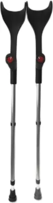 Produktbild von Pepe Krücken Erwachsene x2 Stück Einstellbare Aluminium Orthopädische Krücken Schwarz;Orthopädie;Gehen;Experten