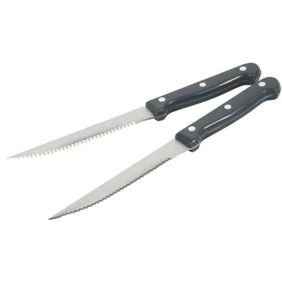 Imagen del producto de GIMEL, juego de 6 cuchillos microdentados elegantes - 21 cm - color gris