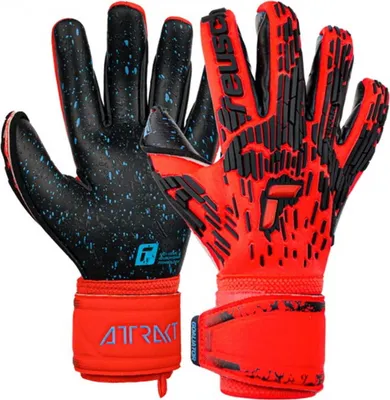 Image de Gants de gardien de but Reusch Attrakt Freegel Fusion Goaliator rouge et noir 5370995 3333 - 10,5