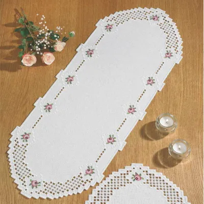 Produktbild von Permin Hardanger Tischläufer Stickpackung "Hardanger", Zählmuster, 30x79cm, 63-5769