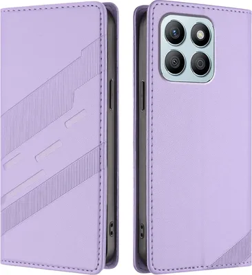 Obrázek produktu pro Pouzdro pro Honor X8B,Polyuretankožené peněženkové pouzdro s přihrádkou na karty a funkcí stojánku Violett