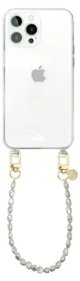 Produktbild von Pearlfection Transparant Cord Hülle - Short cord  - Kompatibel mit iPhone 14 Pro