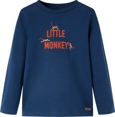 Produktbild von "2026 Promotion" Kinder-Langarmshirt - Gute Qualität - Marineblau 116 - Langarmshirts MM216