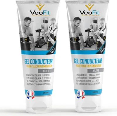 Obrázok produktu pre 2 X VEOFIT vodivý kontaktný gél na elektródy pre zariadenia EMS TENS, elektrostimulátory, elektródové podložky - zlepšuje kontakt s elektródami a chráni pokožku