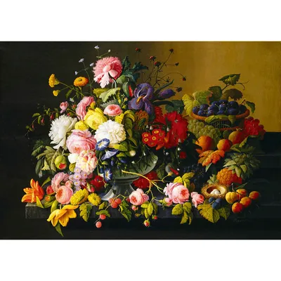 Produktbild von Puzzle 1000 Stillleben - Blumen und Früchte