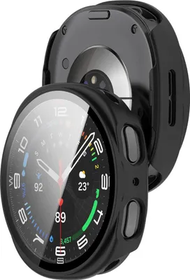 Produktbild von Schutzhülle mit Glas für Galaxy Watch 8 40 mm, Bizon Case Watch Adamo, Mattes Schwarz