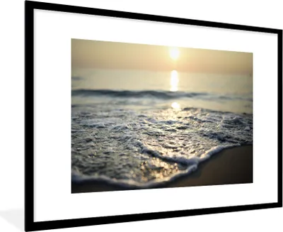 Produktbild von MuchoWow® MuchoWow® Gerahmtes Poster Meer - Sonne - Strand 90x60 cm - Poster mit zchwarzem Bilderrahmen - Wanddekoration - Fotos