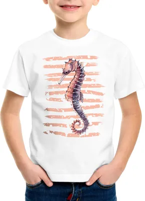 Produktbild von style3 Under the Sea Kinder T-Shirt seepferdchen fisch strand urlaub