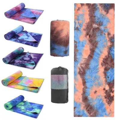 Imagen del producto de Toalla antideslizante para yoga, de microfibra, 183 x 61 cm, ideal para yoga y pilates