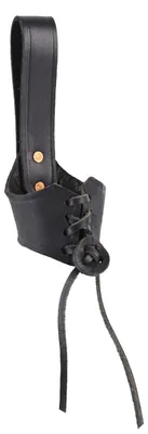 Produktbild von Gürtelhalter aus Leder für 0,2l und 0,3l Trinkhörner, schwarz
