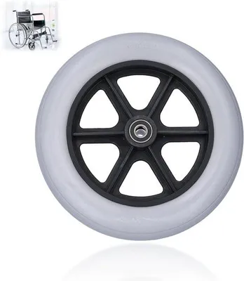 Productafbeelding van Famanu voorwielen voor rolstoel, 10 inch - 2 stuks - Groot diameter - 12 mm asgat