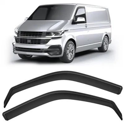 Immagine prodotto di Deflettori per parabrezza per VW T5/T6 dal 2003 al 2016, confezione da 2 pezzi, colore nero