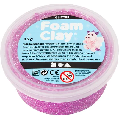 Produktbild von Foam Clay® , Glitter, Flieder, 35 g/ 1 Dose [HOB-788840]
