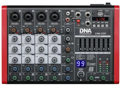 Zdjęcie produktu dla Mikser audio z USB, MP3, Bluetooth i zasilaniem Phantom
