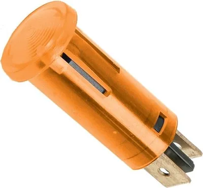 Obrázok produktu pre 10x oranžová kontrolka 12 V DC – kontrolka pre automobily a elektrické zariadenia – zabudovateľná signalizačná kontrolka s 6,3 mm konektormi – montážny otvor 12 mm – oranžová kontrolka – predajná jednotka 10 kusov [07921NA]