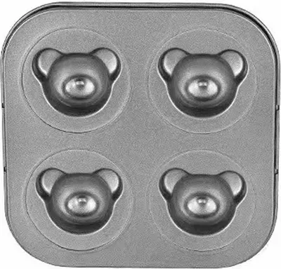 Produktbild von CANDeal 4 Cavity Non-Stick Kuchen Backform, Love Bear Cookie Form, kreative Form für Muffin, Brownie, Maisbrot, Käsekuchen, Panna Cotta, Pudding, Jello Shot und mehr