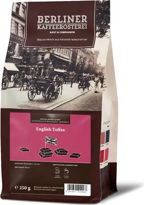 Produktbild von Berliner Kaffeerösterei - aromatisierter Kaffee English Toffee (250g / Kaffeemaschine)