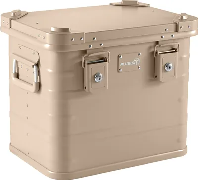 Produktbild von ALUBOX 31-Liter Alukiste in Beige-Sandfarbe Transportbox