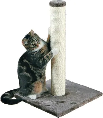 Productafbeelding van Famanu krabpaal – met pluche en jute – 40 x 40 cm