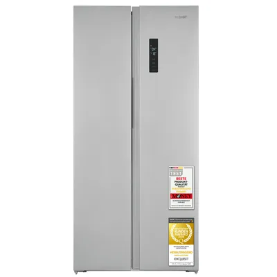 Produktbild von Exquisit Side-by-Side Kühlschrank | 372 l Nutzinhalt, E, 267 kWh/Jahr, 41 dB | No Frost Kühlen & Gefrieren, Umluftventilator | SBS39-440E inoxlook
