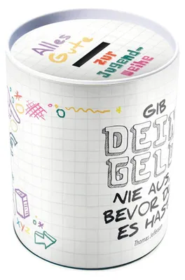 Obrázok produktu pre Trötsch pokladnička "Zur Jugendweihe" 11 cm, kov