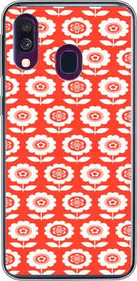 Produktbild von MuchoWow® Handyhülle Schutzhülle Hülle für Telefoonhoesje Samsung Galaxy A40 Blumen - Muster - Rot Silikon Softcase Handy Hülle - Handy-Tasche