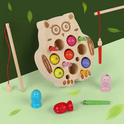 Produktbild von Holz magnetisches Fischspiel für Kinder Konzentrationstraining