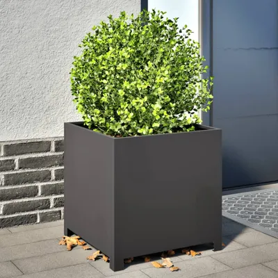 Produktbild von "im Sonderangebot"Pflanztopf/Blumenkübel Moderne - Pflanzkübel - Blumentopf Schwarz 50x50x50cm Stahl DE355660 - Beete