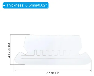 Produktbild von 3-Zoll-Aktenordner-Etiketten, 50 Stš¹ck Aktenordner-Tabs mit Einstecketiketten aus klarem Kunststoff fš¹r H?ngemappen, schnelle Identifizierung, Organisation