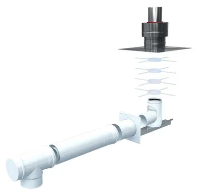 Produktbild von Bertrams Standardbausatz für Schachtmontage LAS DN 80/125 Edelstahl VA