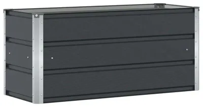 Obrázek produktu pro Ocelový květináč – obdélníkový – 100x40x45 cm – pro vnitřní i venkovní použití – industriální design – antracitová barva