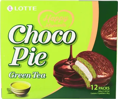 Produktbild von Lotte Choco Pie Grüner Tee 336g