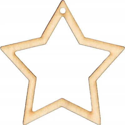 Immagine prodotto di Ciondolo in legno Star Decor - 10 cm