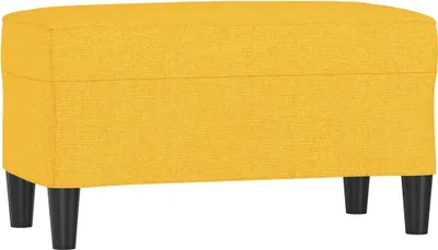 Zdjęcie produktu dla vidaXL Ławka jasnożółta 70x35x41 cm tkanina